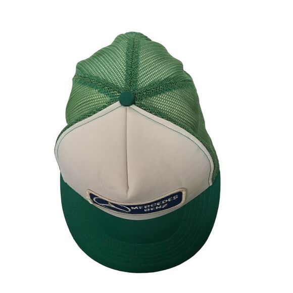 Vintage Mercedes Benz snapback green mesh trucker cap OS - Picture 3 of 8